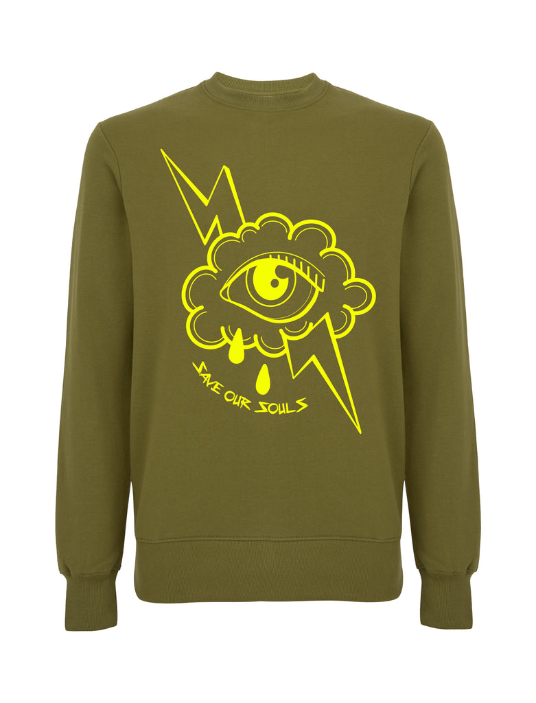 Acid Cloud Gold Print Sweatshirt
