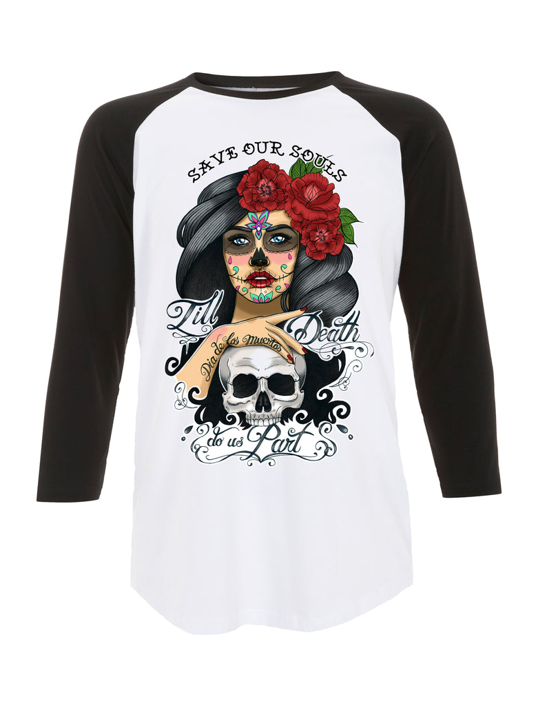 Day Of The Dead Baseball T-Shirt