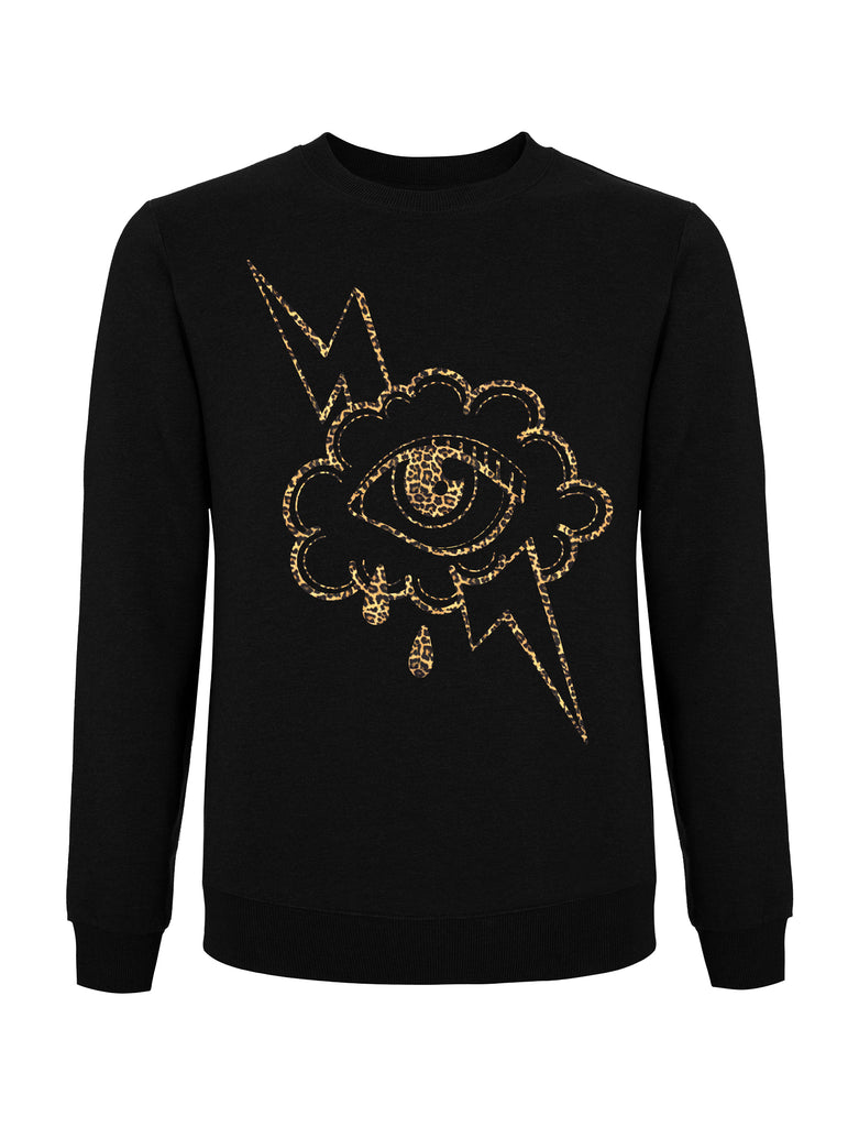 Acid Cloud Leopard Print Sweatshirt