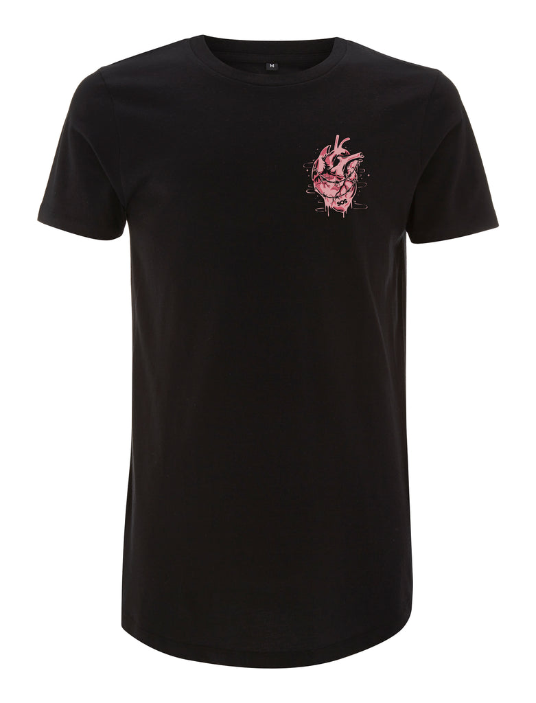 Barbed Wire Heart Long Line T-Shirt