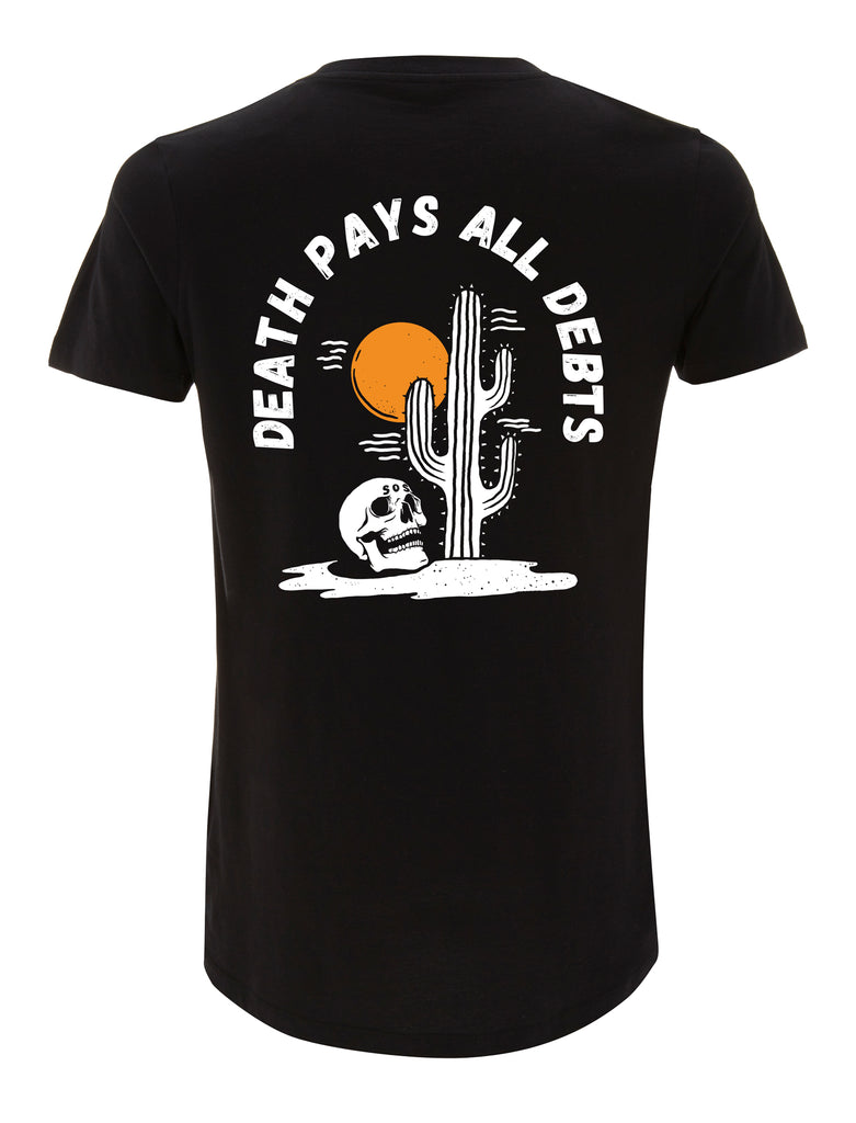 Death Pays All Debts Long Line T-Shirt